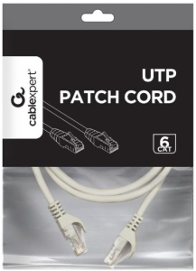 PP6U-CU-2M Gembird Mrezni kabl, CAT6 BAKARNI UTP Patch cord 2m grey - Img 1