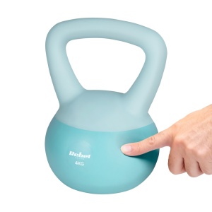 REBEL ACTIVE Meka vinilna girja (Soft Kettlebell) rusko zvono 4kg RBA-2333-04 - Img 4