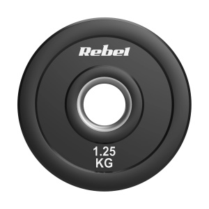 REBEL ACTIVE Olimpijski tegovi BUMPER gumirani 2x1.25kg za šipku 51mm RBA-2144-01.25 - Img 3