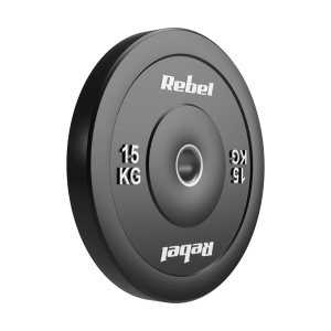 REBEL ACTIVE Olimpijski tegovi BUMPER gumirani 2x15kg za šipku 51mm RBA-2144-15 - Img 4