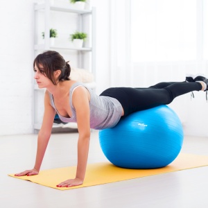 REBEL ACTIVE Rehabilitaciona gimnastička lopta za trening 65cm sa ručnom pumpom plava RBA-3101-BL - Img 4
