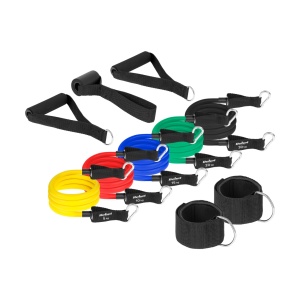 REBEL ACTIVE Set elastičnih traka sa ručkama ekspanderi 5-80kg 5 komada RBA-3006