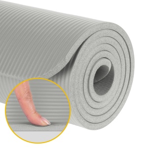 REBEL ACTIVE Strunjača prostirka za jogu, pilates i fitnes 183x61cm debljina 1cm NBR siva RBA-3150-GY - Img 4