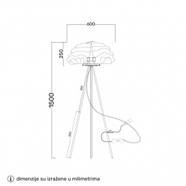 REGINA 8 PODNA LAMPA 2*E14 - Img 3