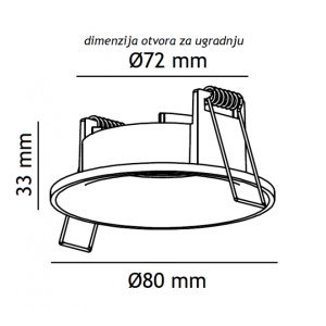 ROZETNA JM-050 1*GU10 CRNA - Img 1