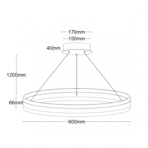 SOLEA 13 LUSTER 48W 3000/4000/6000K CRNA