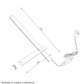 SOLEA 27 STONA LAMPA 6W 3000K CRNA/DRVO DIM - Img 4
