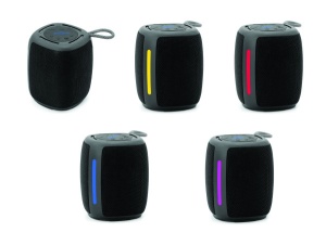 SPK-BT-LED-03-BK Gembird Portable RGB LED Bluetooth speaker 5W, BT, FM, TF, USB, Handsfree, black - Img 3