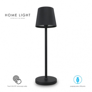 STONA LAMPA PUNJIVA T16011 3W 3000K IP54 CRNA - Img 3