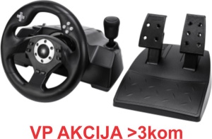 STR-M-40 ** Gembird RACEMASTER PC racing wheel 270degr. PC/PS3, Direct-X-X-input (4499) - Img 1