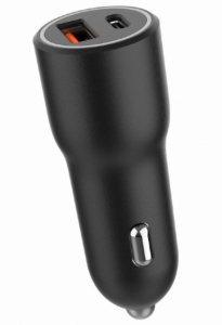 TA-UC-AC2PDQC38-CAR-01 Gembird 2-port USB brzi punjac za auto, Type-C PD, 38W, black - Img 3