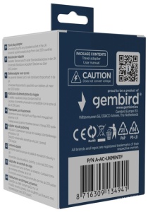 Travel adapter A-AC-UKMINTF Gembird UK suko 10A - Img 3