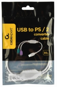 UAPS12 Gembird USB USB to 2 ports PS/2 adapter 30cm kabl, White - Img 3