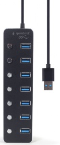UHB-U3P7P-01 Gembird 7-port USB 3.1 (Gen 1) hub with switches, black - Img 3