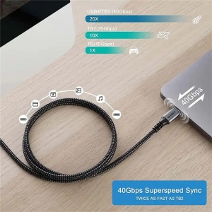 USB kabl tip C 0.5m thunderbolt 3 KT-USB4.05M - Img 2