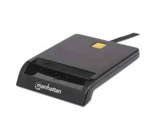 USB smart card reader Manhattan 102049, black - Img 1