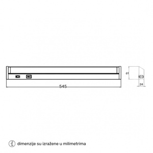 VESTA 690 ZIDNA LAMPA 8W 3CCT DIM BELA - Img 2
