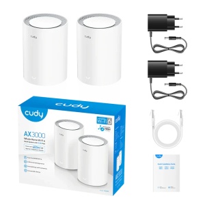 Whole Home Wi-Fi 6 Mesh System 2.5G Solution Cudy M3000 AX 3000 Dual Band(2-Pack) - Img 2