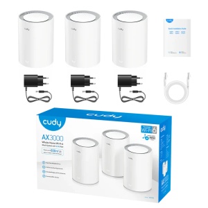 Whole Home Wi-Fi 6 Mesh System 2.5G Solution Cudy M3000 AX3000 Dual Band(3-Pack) - Img 3