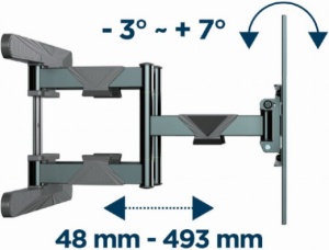 WM-80ST-01 Gembird TV nosac okretanje/tilt 40-80 VESA max.60x40cm, max 50kg, drzac - Img 3