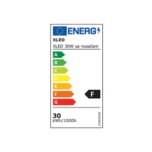 XLED 30W LED reflektor sa rotacionim nosacem,6500K,IP65,AC220-240V,crni - Img 2