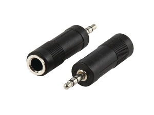 Xwave Adapter audio 6.33 ženski na 3.5mm stereo,bananica,muški,crni
