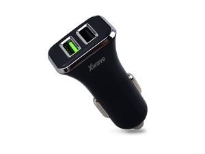 Xwave C22-2 USB brzi auto punjač/Dual 2xUSB/3,1A/2A utičnica/5 do 12V/Crna - Img 2