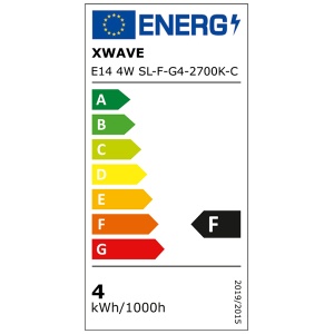 Xwave E14 4W SL-F-G4-2700K-C Filament Sijalica 2700K,G45,470Lm,Toplo Bela - Img 2