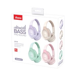 Xwave MX100 green Bluetooth slušalice stereo sa mikrofonom/v5.3/FM/Aux/microSD - Img 3