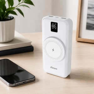 Xwave Power bank eksterna baterija 20000mAh/20W/15W wireless/PD/QC3.0 (bela) - Img 2