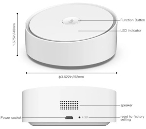 ZIGBEE-GATEWAY-GW012 GembirdRSH Smart Multi-mode Gateway WiFi Bluetooth Mesh Hub glasovna kontrola - Img 2