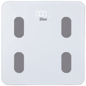Zilan Pametna vaga za merenje, do 180kg, LED, Bluetooth, bela - ZLN8979