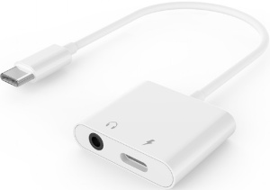 A-CM-3.5FP-01 Gembird USB type-C plug to stereo 3.5 mm audio adapter cable, with extra power socket - Img 1