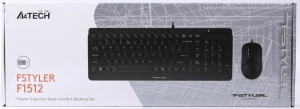 A4-F1512 A4Tech tastatura YU-LAYOUT + mis USB, Black - Img 1