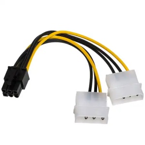 Adapter za napjanje VGA 6PIN M. na 2 x Molex 6PIN F. VM-K260