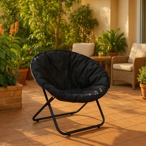 Baštenska stolica 80x80x76cm crna LP-718000C