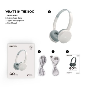 Bluetooth slušalice Fantech GO Air WH02 sive - Img 2
