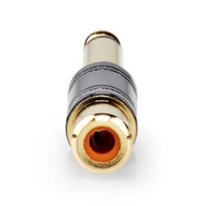 CABW23935BKG Mono audio adapter 6,35mm muski na RCA zenski, pozlaceni, metal - Img 2