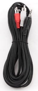 CCA-458-5M Gembird 3.5mm stereo plug to 2 phono plugs audio kabl 5m - Img 3