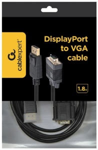 CCP-DPM-VGAM-6 Gembird DisplayPort to VGA adapter cable, black, 1.8 m - Img 2