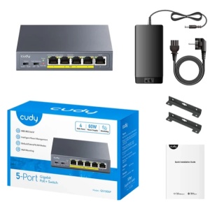 CUDY GS1005P 2.0 Switch Gigabit RJ45 PoE portovi 30 W IEEE 802.3at/af - Img 2