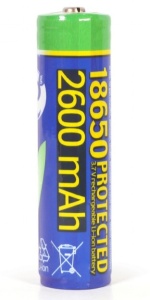 EG-BA-18650/2600 ENERGENIE Lithium-ion 18650 battery, protected, 2600 mAh - Img 2