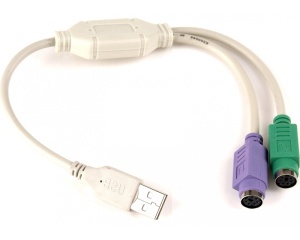 FAST ASIA Adapter USB (M) - 2xPS/2 za miša i tastaturu (F) beli - Img 1