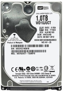 HDD 2.5 * 1TB WD10JUCT WD 16MB 5400RPM SATA 9,5mm - Img 2