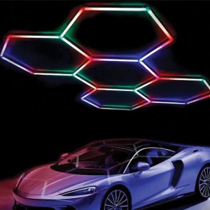 Hexagon LED tube 5 heads RGB 12V 410mm 24pcs - Img 2