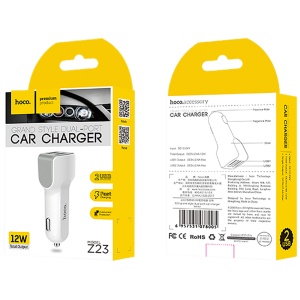 hoco. Auto punjač za smartphone, 2 x USB, 5V / 2.4 A - Z23 Grand Style Dual port - Img 2