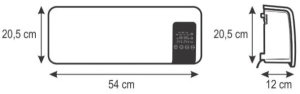 home Nazidna grejalica sa ventilatorom, 2000 W, LED displej - FKF 59201