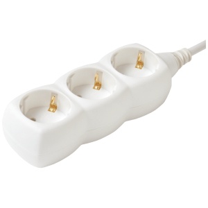 home Produžni kabel, 3 utičnica, 1.5mm2, 3 met, beli - NV 3-3/WH/1,5