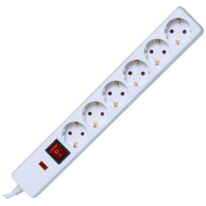 home Produžni kabel sa zaštitom, 6 utičnica, 1.5mm², 1.5 met - NVT 06K/WH - Img 2