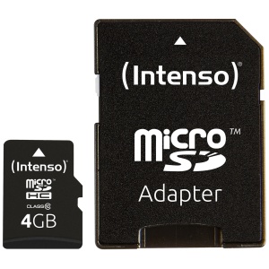 (Intenso) Micro SD Kartica 4GB Class 10 (SDHC & SDXC) sa adapterom - SDHCmicro+ad-4GB/Class10 - Img 2